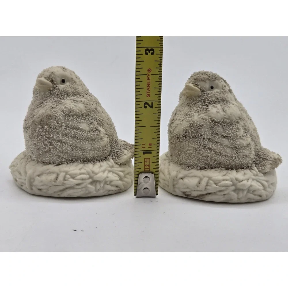 Vintage 1994 Department 56 Snowbabies Easter Chicks‎ On Bird Nest Chickens Dept